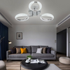Lustra LED Silver Concept 3, cu telecomanda, 56W, gri, cu trei tipuri de lumina SE-C1190/3