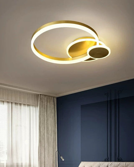 Lustra Led Cu Telecomanda 120W, Aurie cu Intensitate Reglabila T2232 AURIU