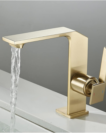 Baterie lavoar Distinct Minimal, design modern, din alamă, Auriu