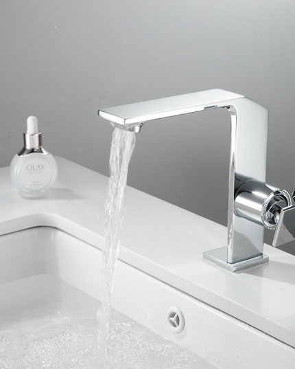 Baterie lavoar Distinct Minimal, design modern, din alamă, Crom