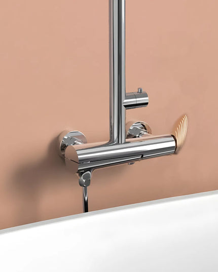 Set duș RoseGold Trio Exposed – 3 căi, montaj aparent