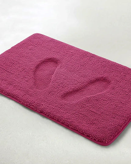 Covoraș baie din microfibră supersoft, antiderapant TRP, 45×75 cm, Fucsia