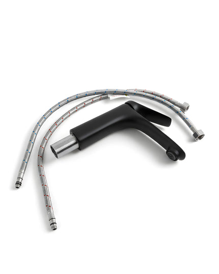 Baterie lavoar modernă Negru – design elegant din alamă solidă