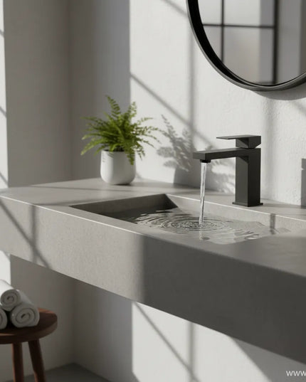 Baterie lavoar inox premium H-cubic – design modern și cartuș ceramic