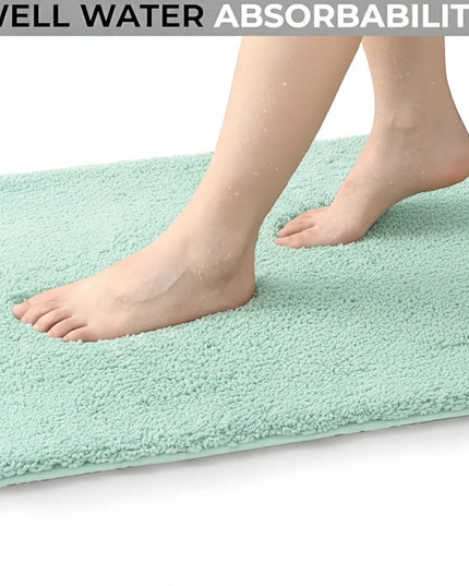 Covoraș baie din microfibră supersoft, antiderapant TRP, 45×75 cm, Menta