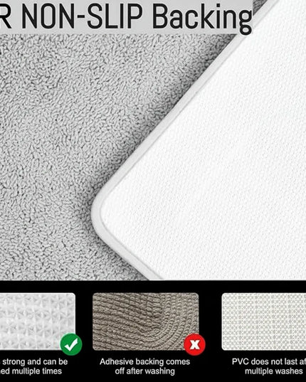 Covoraș baie din microfibră supersoft, antiderapant TRP, 45×75 cm, Gri