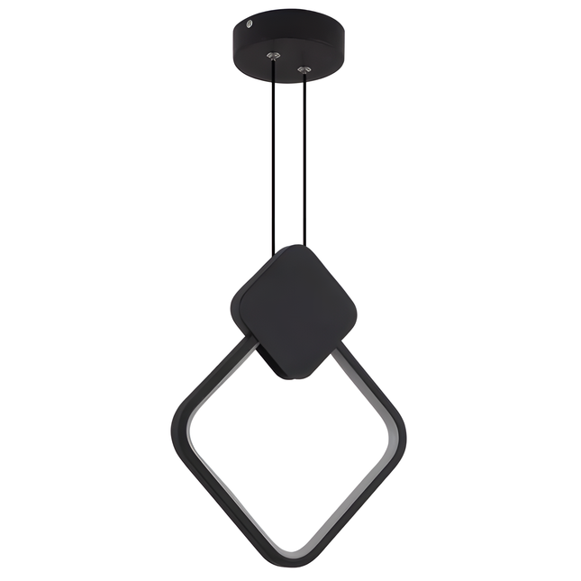 Pendul led micro square 24W 1680Lm, negru cu trei tipuri de lumina 6366 BK