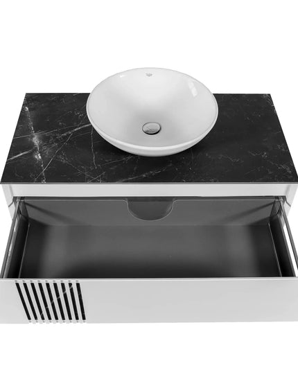 Mobilier de baie suspendat Manhattan (Zero), Alb