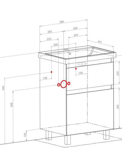 Mobilier de baie pe pardoseala Elite, Alb Mat