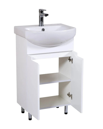 Mobilier de baie pe pardoseală Quadro, Alb