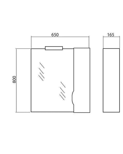Oglindă cu dulăpior Rodors, Alb