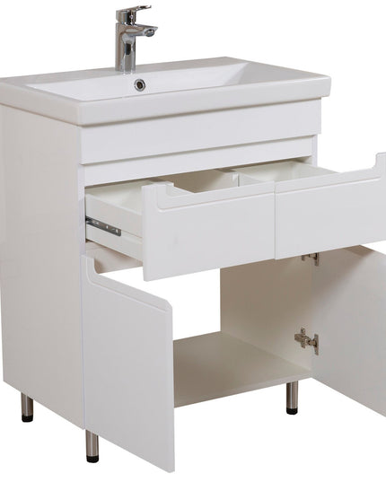 Set baie Omega – mască pe pardoseală cu lavoar ceramic