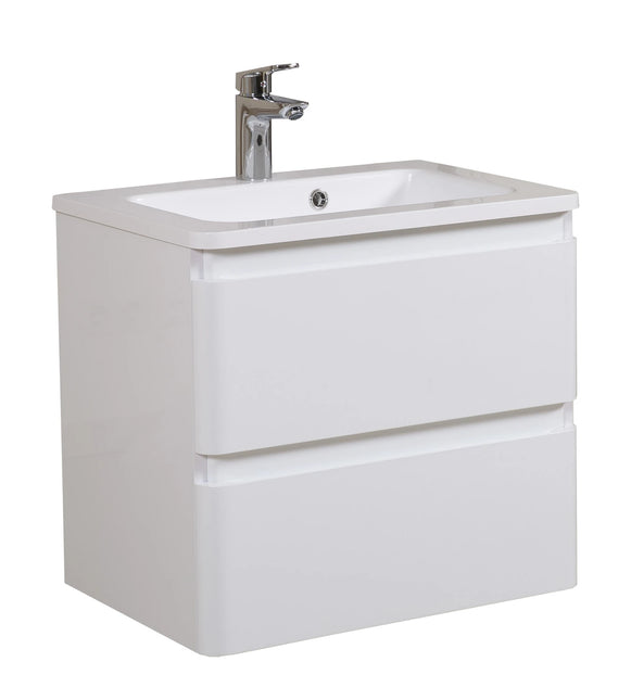 Mobilier de baie Accent alb suspendat