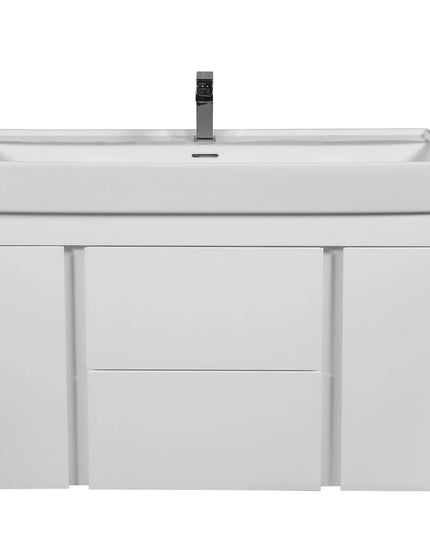 Mobilier de baie suspendat Kapri, Alb