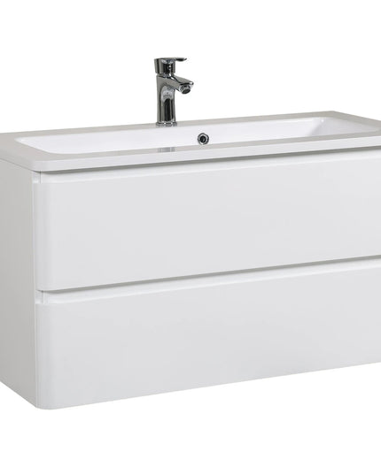 Mobilier de baie Accent alb suspendat