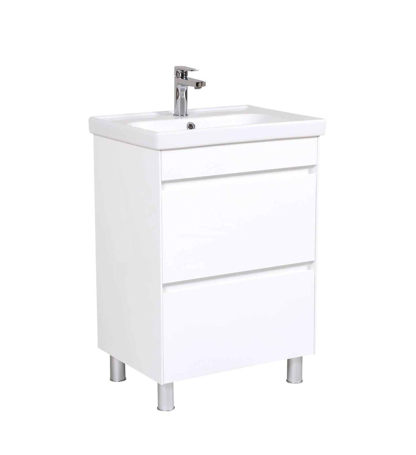 Mobilier de baie pe pardoseală Valencia Alb