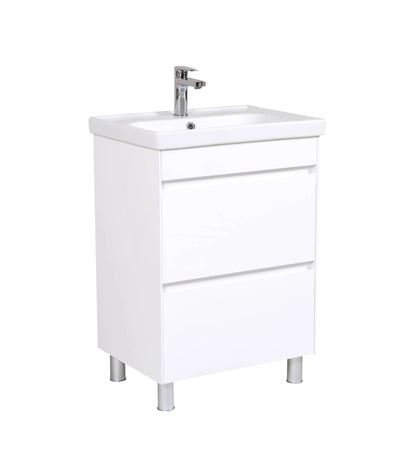 Mobilier de baie pe pardoseală Valencia Alb
