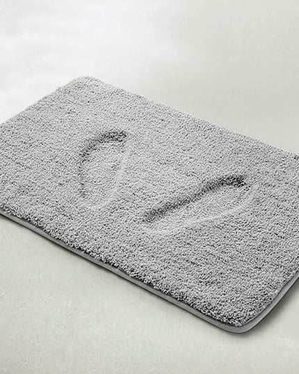 Covoraș baie din microfibră supersoft, antiderapant TRP, 45×75 cm, Gri