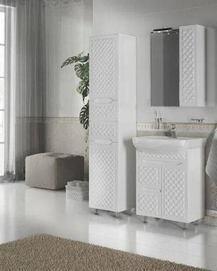 Mobilier de baie pe pardoseală Rodors, Alb