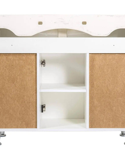 Mobilier de baie pe pardoseală Rodors, Alb