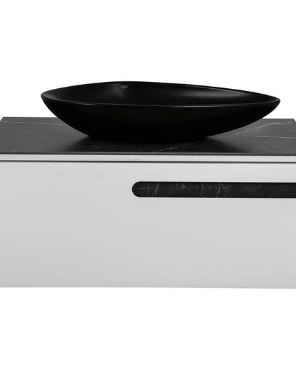 Mobilier de baie suspendat Ostin, Alb