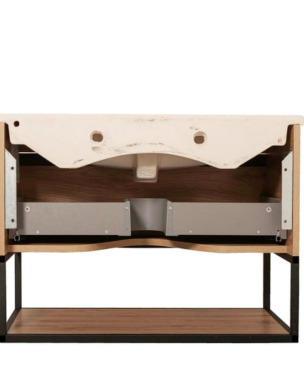 Mobilier de baie suspendat Loft Iron Seville, cu blat