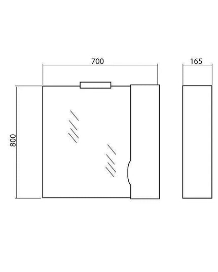 Oglindă cu dulăpior Rodors, Alb