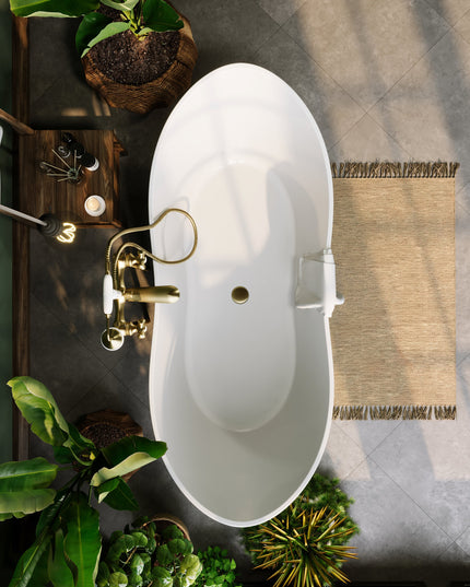 Cadă din compozit, lucioasă Florida