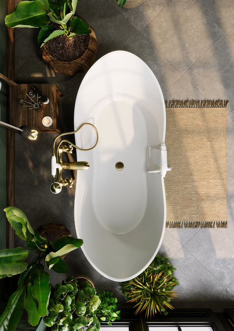 Cadă din compozit, lucioasă Florida