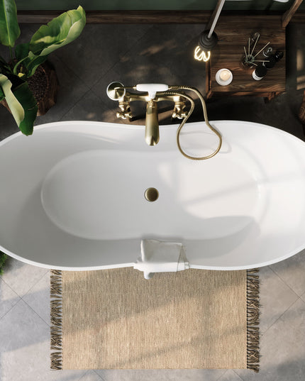 Cadă din compozit albă mată Florida