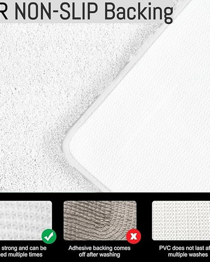 Covoraș baie din microfibră supersoft, antiderapant TRP, 45×75 cm, Alb