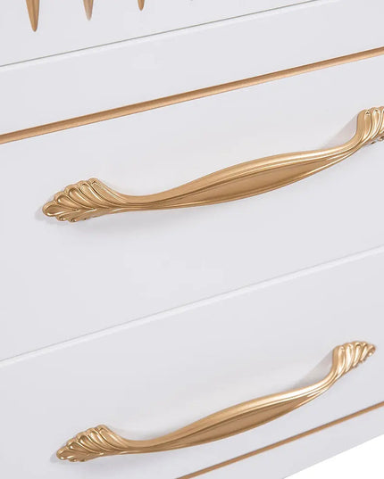 Mobilier de baie pe pardoseală Royal, Alb+auriu