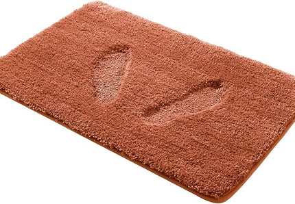 Covoraș baie din microfibră supersoft, antiderapant TRP, 45×75 cm, Somon cald