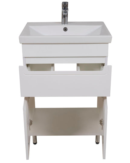 Set baie Omega – mască pe pardoseală cu lavoar ceramic