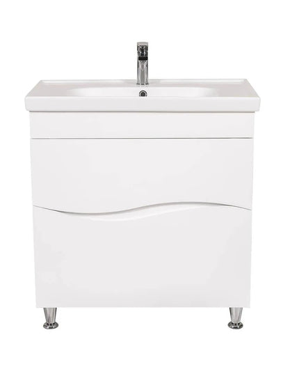Mobilier de baie pe pardoseala Alfa alb