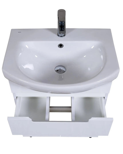 Mobilier de baie pe pardoseală Quadro, Alb