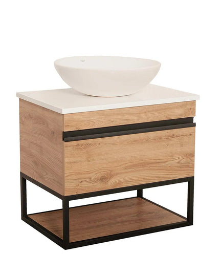 Mobilier de baie suspendat Loft Iron Seville, cu blat