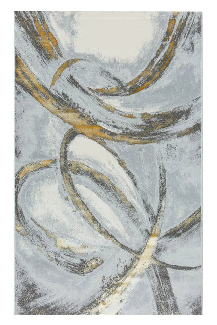 Covor Modern EFES HE776 Gri/Muștar(Gold)