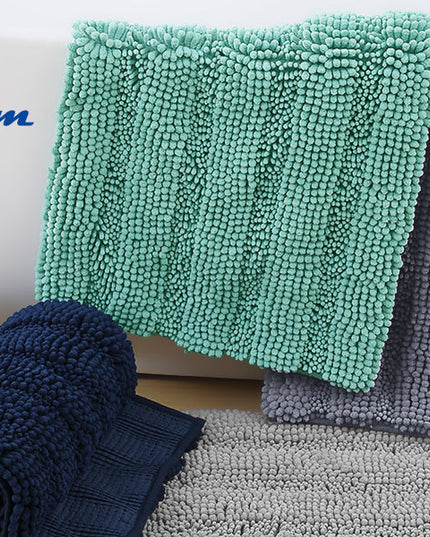 Covoraș baie din Chenille moale, strat antiderapant, 45×70 cm, Somon Cald