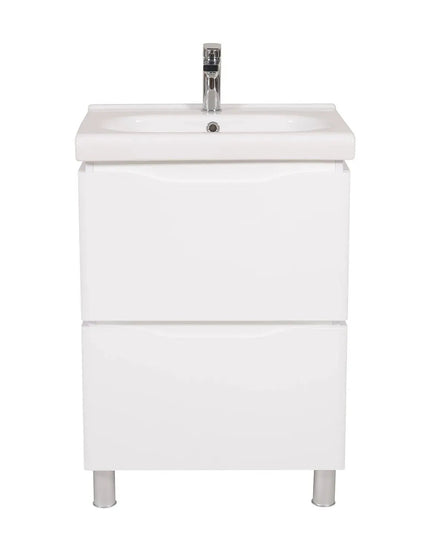 Mobilier de baie pe pardoseală Venice, Alb (City)