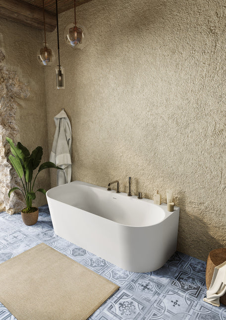 Cadă din compozit albă lucioasă Bali