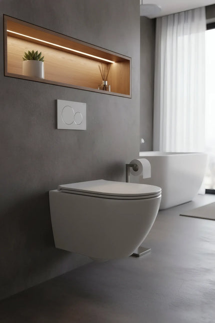 Vas WC Suspendat Rimless - White Glossy