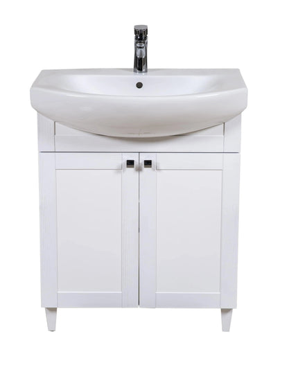 Mobilier de baie pe pardoseală Woodmix, Alb