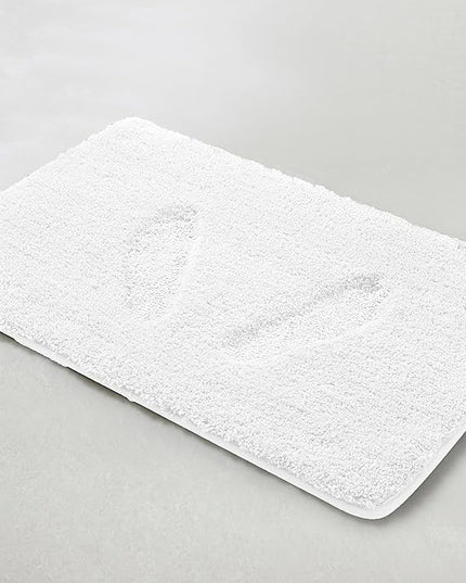 Covoraș baie din microfibră supersoft, antiderapant TRP, 45×75 cm, Alb