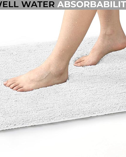 Covoraș baie din microfibră supersoft, antiderapant TRP, 45×75 cm, Alb