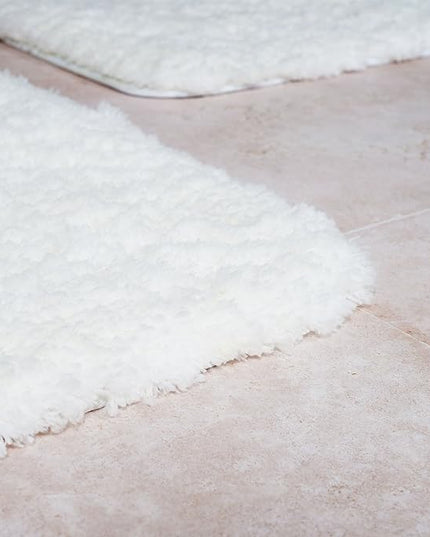 Covoraș baie din microfibră supersoft, antiderapant TRP, 45×75 cm, Alb