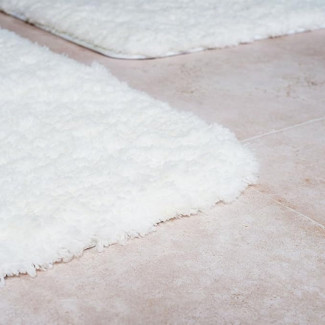 Covoraș baie din microfibră supersoft, antiderapant TRP, 45×75 cm, Alb