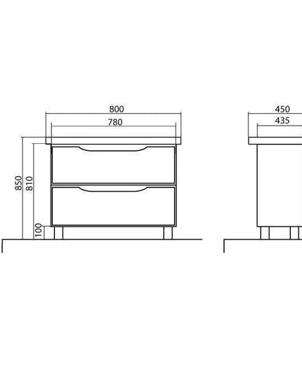 Mobilier de baie pe pardoseală Venice, Alb+Wenge (City)