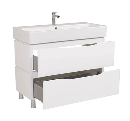 Mobilier de baie pe pardoseală Venice, Alb (Pinto)
