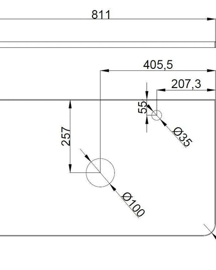 Mobilier de baie suspendat Accent alb, cu blat